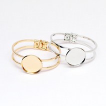 레진아트/압화공예/폴리머클레이/악세사리/원터치팔찌, _10665_은색