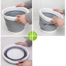 카박 캠핑 휴대 접이식 실리콘 세차 물통 바스켓10L 외장관리 크리닝, 단품