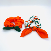 제주 동백 감귤 헤어밴드 8종 여행코디 곱창밴드 헤어슈슈 머리끈 여행템 선물 기념품, 6 레드 그린 동백