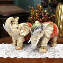 부부코끼리 장식품/장식인형/코끼리장식소품/동물장식소품, 부부코끼리 장식품