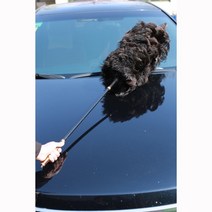 차량용 천연 타조먼지털이개 사무실 핸디형 더스터 스위퍼 정전기 가정용 청소, 막대 블랙