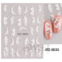 1 pc 디자인 손톱 장식 네일 접착제 손톱 장식 슬라이더 접착제 네일 데칼 SASW5D, STZ5D33