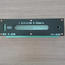 RSK 정밀평형수준기 계측기 수평 레벨 평타입 자석, 200X0.02mm, 1개