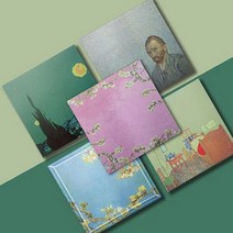 우리일쌍 떡메모지 빈센트 반 고흐 명화 시리즈 메모지 5종 감성 디자인 문구 굿즈 (4308441)