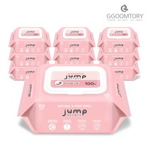 뉴 넉넉한 점프 엠보싱 캡형 55gsm 100매 10팩, 아기물티슈 넉넉한 점프 엠보 캡