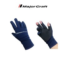 메이저크래프트 티타늄 코팅 장갑 3컷 방한 낚시장갑 블랙 네이비