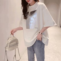 프리티클라라 오버핏 롱티 여성 반팔 루즈핏 티셔츠 t-07-a