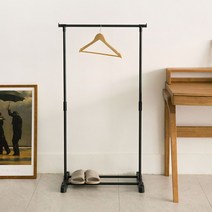 가구느낌 아더행거 1단 튼튼한 철제 미니, 블랙＃