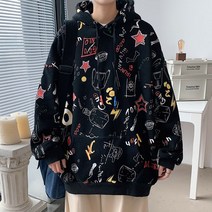 1+1 남성 후드 오버핏 모자 커플 티 보세 스트릿 이쁜곳 패션 프린팅 코디 힙한 스타일 시밀러룩 HA10