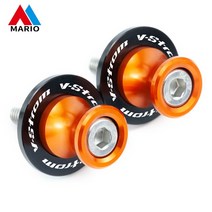 8MM 바이크 오토바이 액세서리 2Pcs Swingarm Spools 슬라이더 스탠드 나사 범용 스즈키 V-Strom 650 V-Strom650 VStrom 1000 DL, [05] 8MM Orange