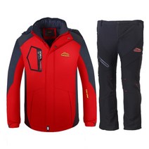 스키복 세트 남성용 겨울 스키 복 방수 따뜻한 눈 양털 자켓 바지 방풍 야외 산 6