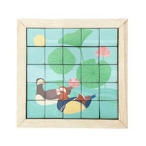 우드타일 티코스터(민화)-1인세트 초등학교 미술놀이 교구 돌봄교실 DIY 키트, 원앙