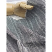리투아니아 헤링본 블랙 린넨 천원단