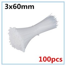 스텐 케이블건 자동 타이건 100 개 3X60/80/100/120/150/200mm 흰색 검정색 우유 케이블 와이어 지퍼 잠금 나일론 타이, [01] 3 x 60mm