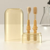 부드러운 강모 실리콘 혀 칫솔 유아 구강 관리 BPA 프리 커버 훈련 칫솔, 6.Penguin2Pcs