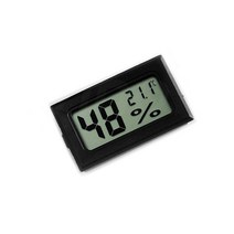 미니 LCD 디지털 온도계 조절기 실내 편리한 센서 게이지 계측기 프로브, 02 Black