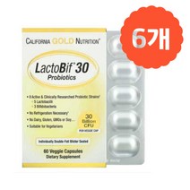 6세트 CGN 캘리포니아 골드 뉴트리션 락토 비프 유산균 300억 180 베지캡슐 LactoBif 30 프로바이오스틱 프로바이오틱스 프로바이오틱