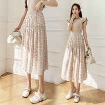 뉴타임즈 시폰 스커트 A라인 롱스커트 NO109Z