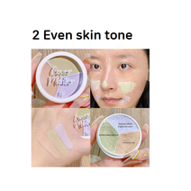 3 색 컨실러 팔레트 메이크업 파운데이션 크림 방수 오래 지속되는 컨투어 팔레트 커버 다크 서클 여드름 마크 브라이트닝, 2 Even skin tone