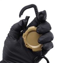 카라비너 핀온릴 마그네틱 와이어 원터치 내장 자석 낚시 등산 멀티, 카키