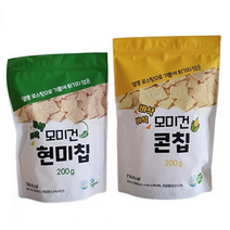 모미건 기름제로 2종 비건 구운과자, 현미칩, 1개, 200g
