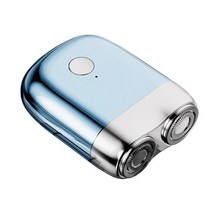 방수 휴대용 usb 남성용 면도기 충전 usb 미니 면도기 마그네틱 커터 헤드 면도기 3d 부동 여행 세척 면도기, 푸른