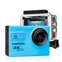 액션캠 EK F68 F68R 4K 울트라 HD EIS 액션 카메라 Novatek 96660 칩셋 소니 IMX078 센서 와이파이 원격 방수 카메라 새 버전, No remote (Blue)+Option 3