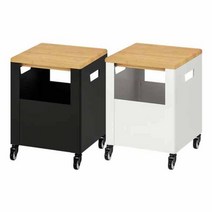 [이케아] TROTTEN 트로텐 이동식수납유닛 35x47/수납함/사이드테이블/보조테이블/협, 색상:화이트_304.747.85