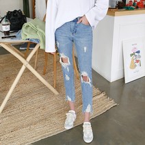 유니크 빅데미지 데님 팬츠