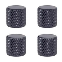 GHSHOP 일렉트릭 기타 Accs 부품용 4x 베이스 컨트롤 노브 기타 볼륨 노브, 검은색, 철