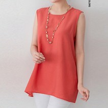 바바라옷장 L~2XL 국내생산/인견_베이직 민소매 블라우스/빅사이즈/루즈핏/임부복/엄마옷/린넨/쉬폰/인견