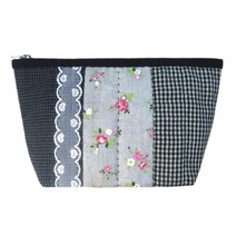 루비다이야 파우치1 만들기 퀼트 바느질키트 DIY 패키지, 1개, 806.미뉴엣M블랙