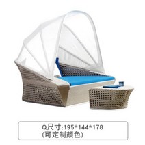 썬베드 휴양지 테라스 침대 펜션 카페 정원 야외침대 호텔 리셉션 소파, Q 섹션