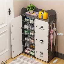 MBH 신발 캐비닛 간단하고 간단한 작은 가정용 도어 도어 다층 조립 보관 통로 도어 신발 랙 수납장 3단수납장 모듈수납장 미니수납장, 3열6층