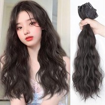 고열사 웨이브 모델 부분 가발 여성용 자연스러운, 내츄럴블랙_ONESIZE(45CM), 본상품선택, 쿠팡 달빛샵 본상품선택