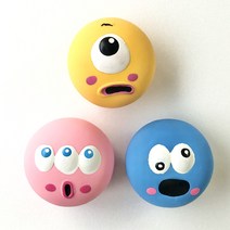 멜팅룩 강아지 만득이공 라텍스 삑삑이 공 이갈이 탱탱볼 도기볼 장난감, 옐로우