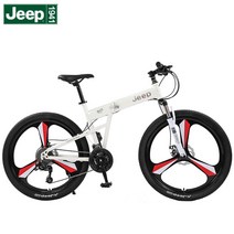 산악 자전거 바이크 지프 26인치 접이식 자전거 CF27, Hummer 흰색 세 칼 스위치, 24단