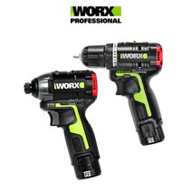 웍스 충전 임팩 드릴 콤보키트 브러쉬리스 WU919X 12V 2.0AH WORX PRO, 1개