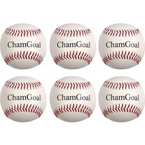 WBC공인구 MLB 공인구 메이저리그 ChamGoal 빈 야구공 6개 팩 연습용 야구 및 소프트볼 성인 청소년용 7.1cm2.8인치 가죽 커버 소프트 볼 팀 게임 대회용 투구 흉