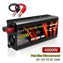 차량용 220v 인버터 컨버터 노트북 캠핑용 순수 12v 태양광 1000w 2000w, 4000w 12v, 220-240v, 만능인