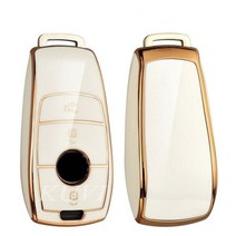 도금 TPU 자동차 키 커버 케이스 셸 보호 가방 메르세데스 벤츠 A C E G GLS 클래스 W177 W205 W213 W222 G63 X167 마이바흐, White