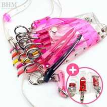 국산 미용 가위집 5정 투명애나멜 홀로그램 어깨벨트 가위가방 10컬러, 레드, 1개