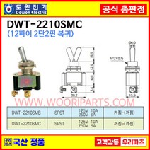 DWT-2210SMC DWT-2210 SMC 12파이 토글스위치 2P2단 WJT-2210 SMC 토글스위치 온오프스위치 전기스위치 토굴스위치 스위치 미니토글스위치 국산토글스위치