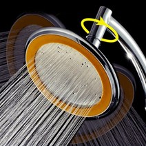 시공없이 간편교체 두손의 자유 촘촘한 미세구멍 편리한 해바라기형 사각 원형 샤워헤드, 원형샤워헤드