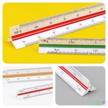 굿마켓 삼각스케일자 스케일자 도면자, 30cm - 고배율