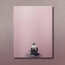 동주를 방해하는 고양이 베이비 핑크 떡메모지 전통디자인 전통문구 문구샵 문구 감성문구, 상품선택