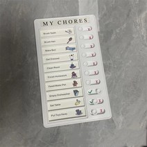 핫토이 산타 랜덤 귀칼 피규어 피규어제작 메모 플라스틱 보드 일일 작업 계획 빈 RV 체크리스트 엘더 케어 내 집안일 벽 장식, [03] MY CHORES