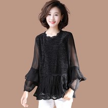 hyowon 레이스 블라우스 봄 엄마옷 미시 옷 빅사이즈 4050대 중년
