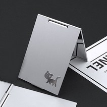 메탈릭 캣 접이식 탁상거울 휴대 미니손거울, 상세 참조