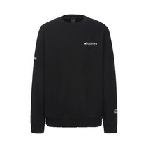 디스커버리 22FW 덴버 기모 와펜 맨투맨 스몰로고 베이직 남여공용 티셔츠 블랙 DXMT73026-BKS